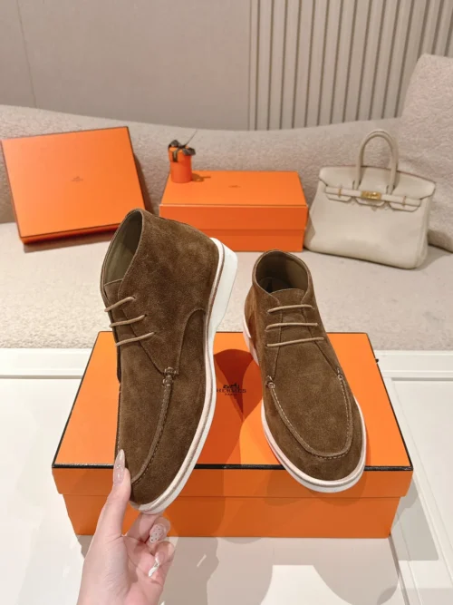 Hermes Suede Derby Shoes