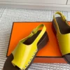 Hermes Leather Platform Sandals