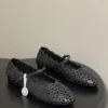 Hermes Leather Chain-Detail Mary Jane Shoes