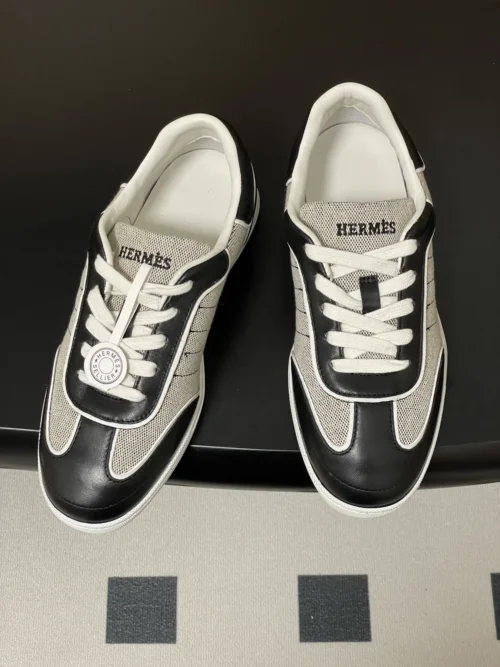Hermes Lambskin Lace-Up Trainers