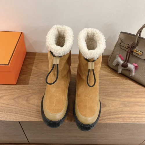 Hermes Shearling Boots