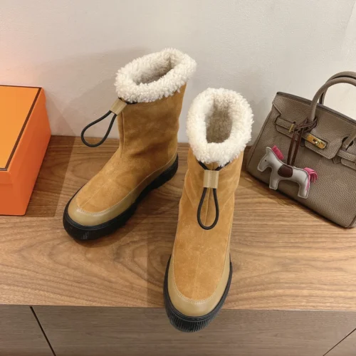 Hermes Shearling Boots