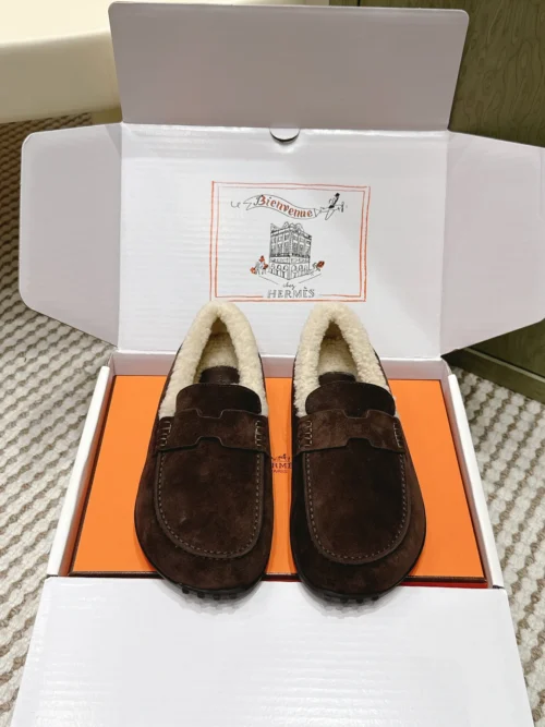 Hermes Suede Loafers