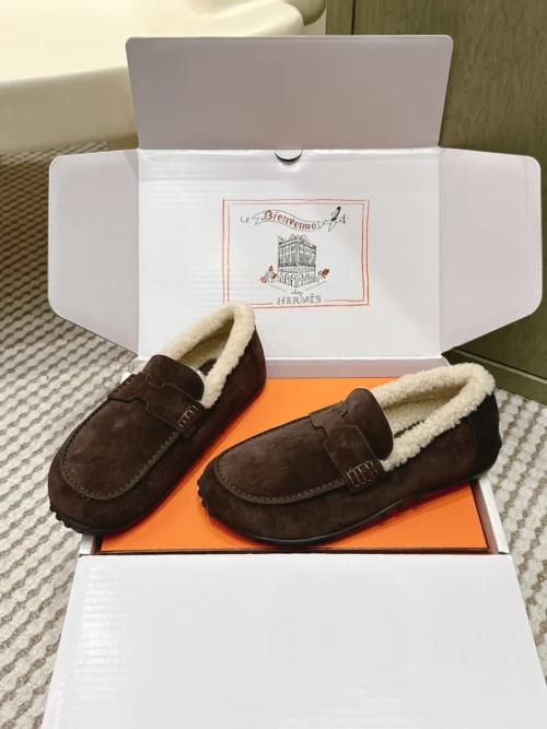 Hermes Suede Loafers