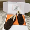 Hermes Suede Loafers
