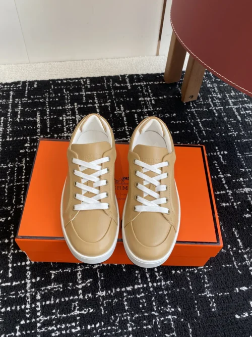 Hermes Lace-Up Low-Top Sneakers