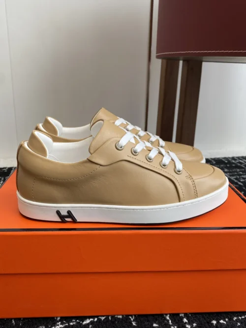 Hermes Lace-Up Low-Top Sneakers