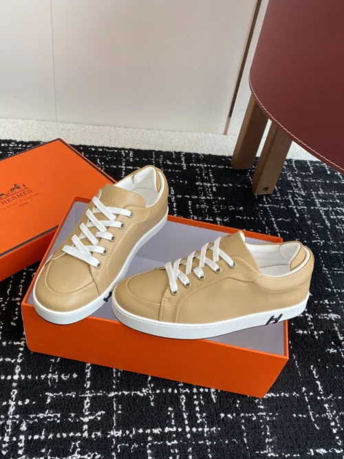 Hermes Lace-Up Low-Top Sneakers