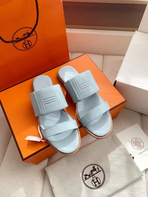 Hermes Leather Slides