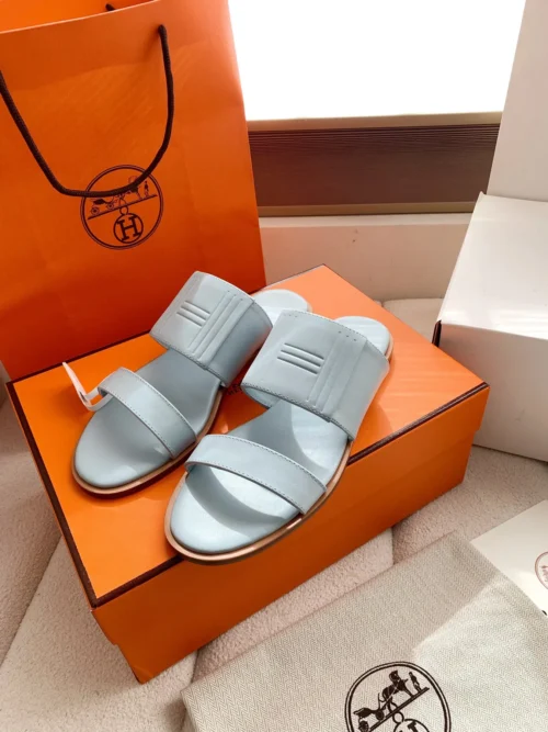 Hermes Leather Slides