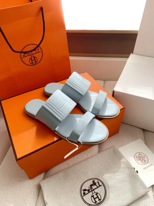 Hermes Leather Slides