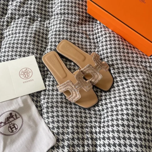 Hermes Crystal-Embellished Shoes
