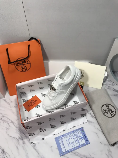 Hermes Lambskin Low-Top Sneakers