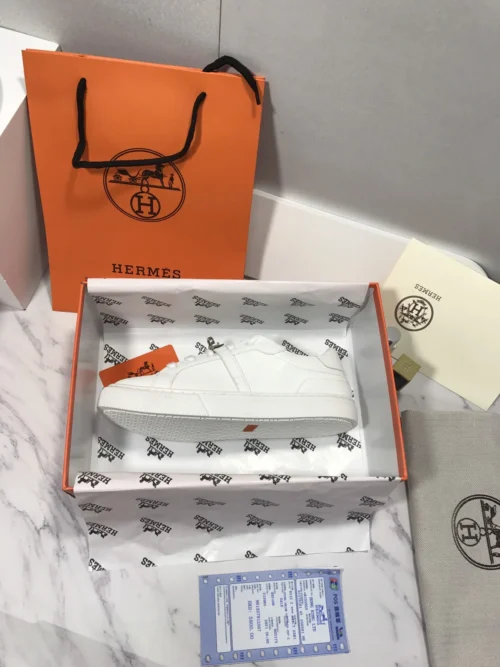 Hermes Lambskin Low-Top Sneakers