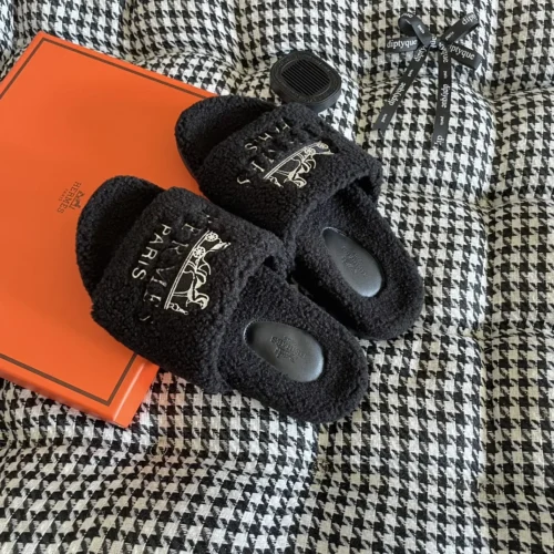 Hermes Shearling Shoes