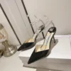 Jimmy Choo Patent Leather Crystal-Embellished Heeled Sandals
