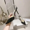 Jimmy Choo Patent Leather Crystal-Embellished Heeled Sandals