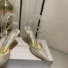 Jimmy Choo Patent Leather Crystal-Embellished Heeled Sandals