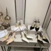 Jimmy Choo Patent Leather Crystal-Embellished Heeled Sandals