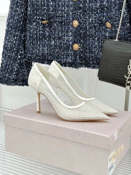 Jimmy Choo Lambskin Pointed-Toe Pumps