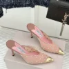 Jimmy Choo Lambskin Crystal-Embellished Slides