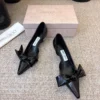 Jimmy Choo Satin Pointed-Toe Bow-Detail Shoes