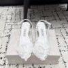 Jimmy Choo Satin Slingback Strappy Slides