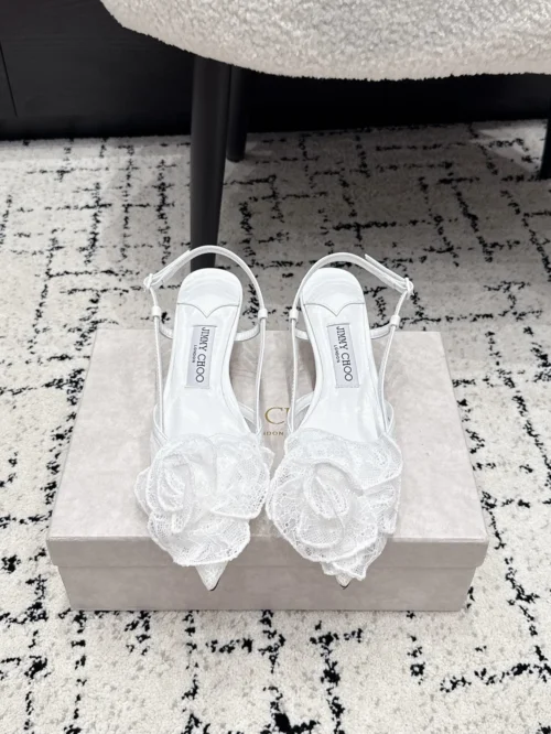 Jimmy Choo Satin Slingback Strappy Slides