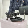 Jimmy Choo Lambskin Pointed-Toe Bow-Detail Heeled Mules