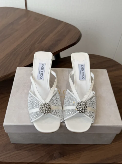 Jimmy Choo Lambskin Heeled Sandals