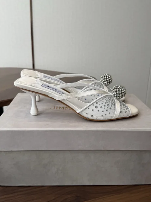 Jimmy Choo Lambskin Heeled Sandals