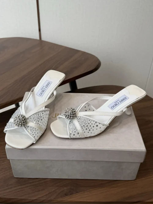 Jimmy Choo Lambskin Heeled Sandals