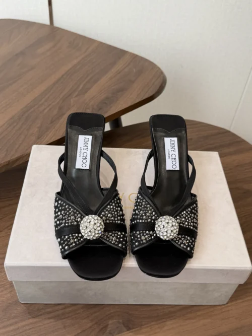 Jimmy Choo Lambskin Heeled Sandals