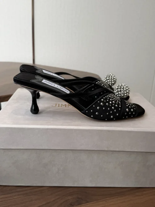 Jimmy Choo Lambskin Heeled Sandals