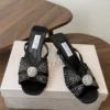 Jimmy Choo Lambskin Heeled Sandals