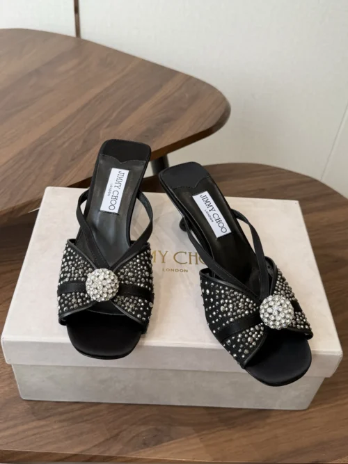 Jimmy Choo Lambskin Heeled Sandals