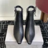 Jimmy Choo Leather Square-Toe Ankle Boots