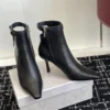 Jimmy Choo Leather Square-Toe Ankle Boots