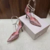 Jimmy Choo Pointed-Toe Crystal-Embellished Heeled Sandals