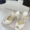 Jimmy Choo Lambskin Peep-Toe Heeled Sandals