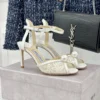 Jimmy Choo Lambskin Peep-Toe Heeled Sandals