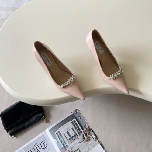 Jimmy Choo Pointed-Toe Crystal-Embellished Shoes