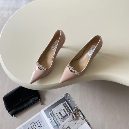 Jimmy Choo Pointed-Toe Crystal-Embellished Shoes
