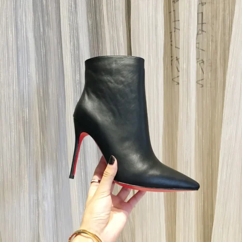 Christian Louboutin Leather Pointed-Toe Boots