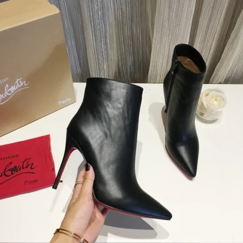 Christian Louboutin Leather Pointed-Toe Boots