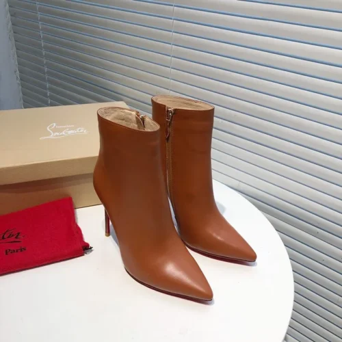 Christian Louboutin Leather Pointed-Toe Boots