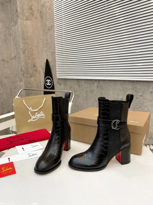 Christian Louboutin Leather Platform Boots
