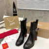 Christian Louboutin Leather Platform Boots