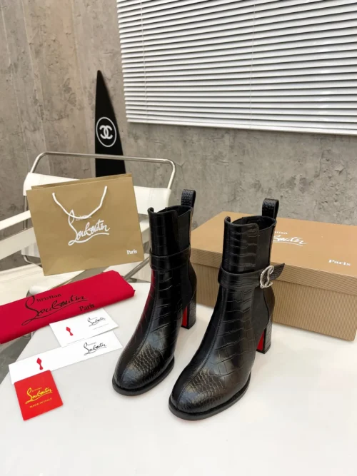 Christian Louboutin Leather Platform Boots
