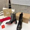 Christian Louboutin Leather Platform Boots